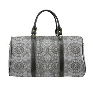Stella Saksa Bags - Medallion Skulls Canvas Small Duffel Travel Bag Stella Saksa Bags - Medallion Skulls Canvas Small Duffel Travel Bag